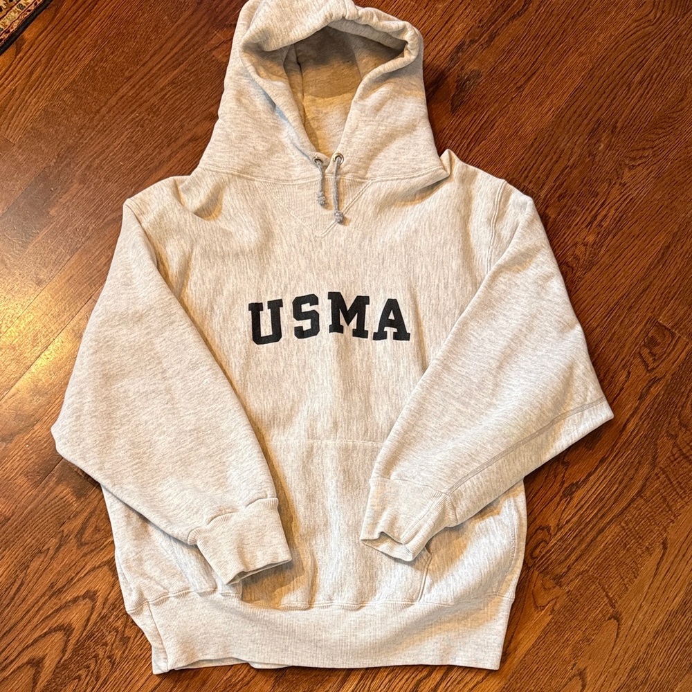 Vintage 80’s USMA West Point Gray Hoodie Sweatshirt XL
